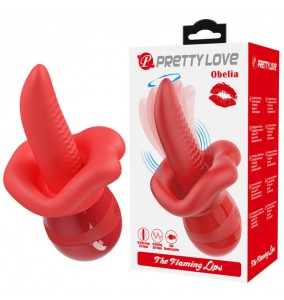 PRETTY LOVE - Obelia Swaying Tongue Stimulator Vibrator (Chargeable - Red)